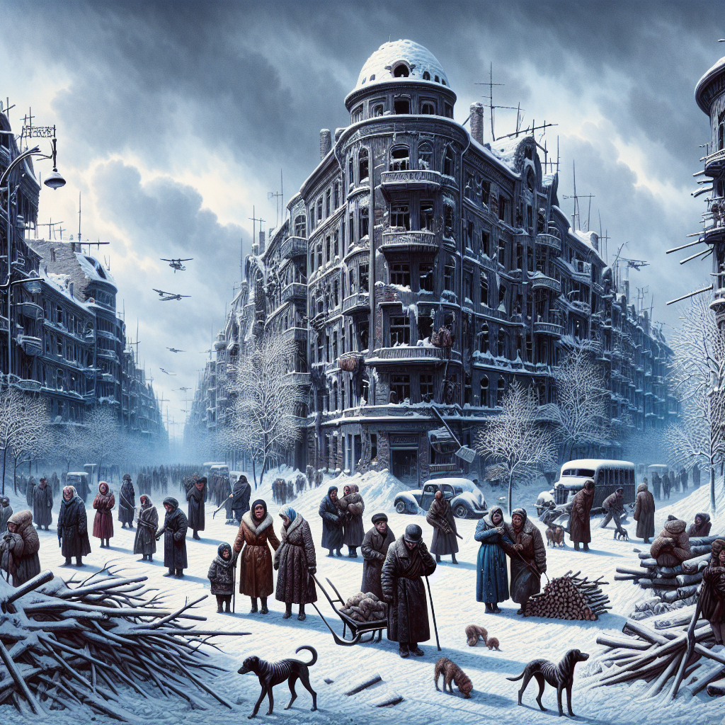 Snow-covered Leningrad endures bombardment while civilians struggle for survival