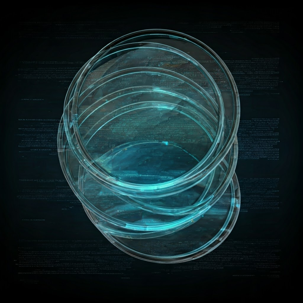 Layered magnifying glasses over colorful text fragments, visualizing deeper pattern discovery