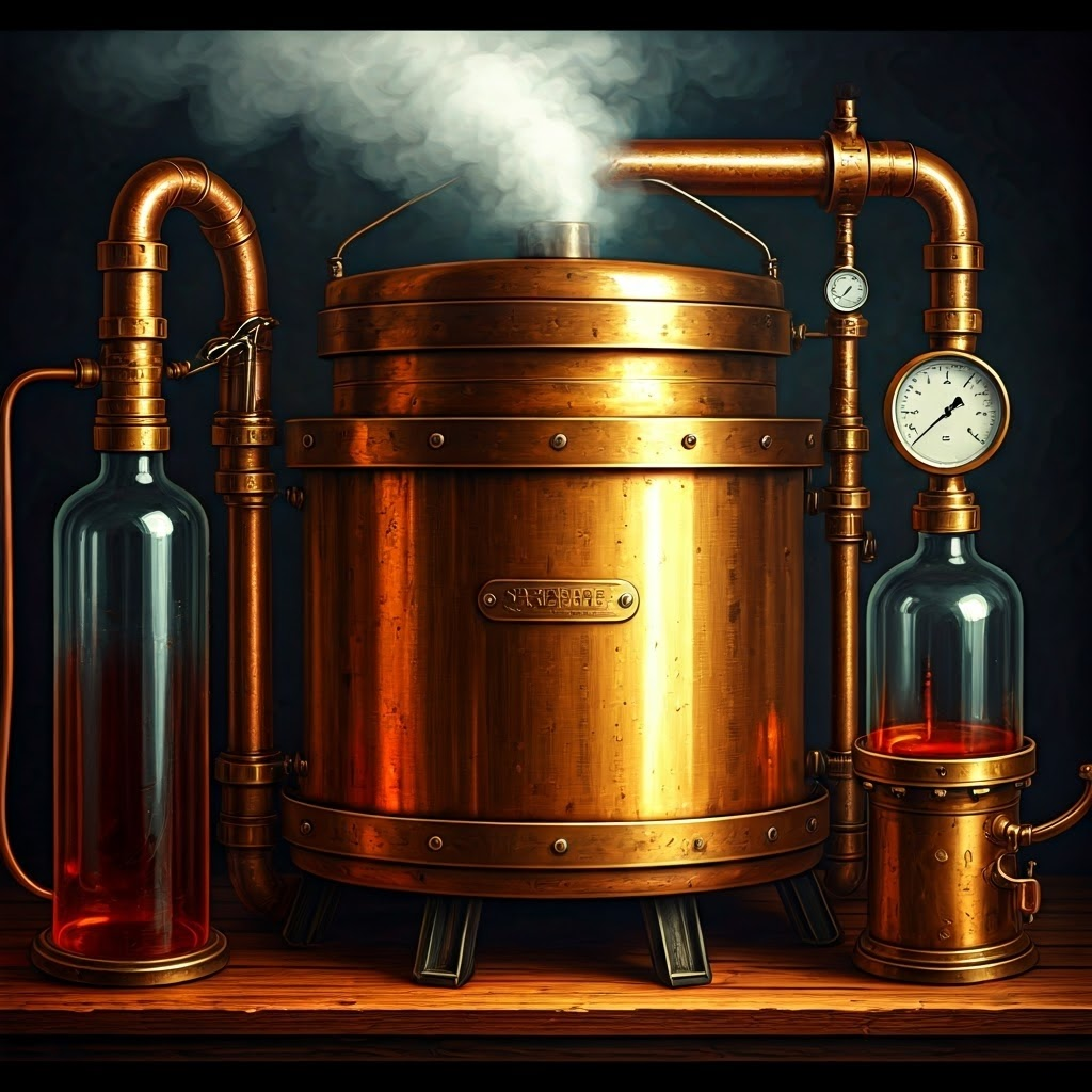 Sabatier reactor turning carbon dioxide and hydrogen into water and methane.