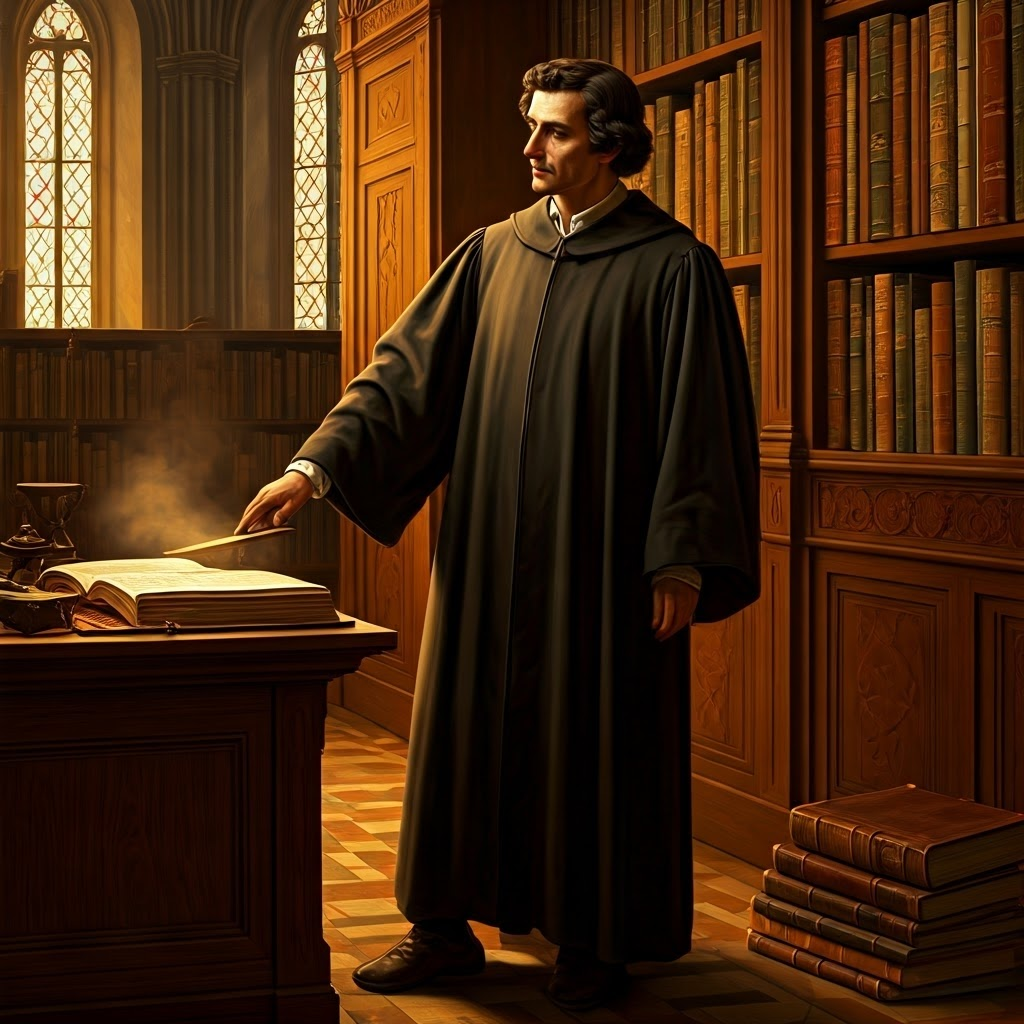 Petrarch discovers a neglected codex in an Italian cathedral library, capturing the thrill of Renaissance manuscript hunting.