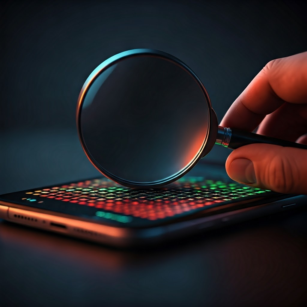 Magnified smartphone pixels reveal red, green, and blue dots that form every on-screen image