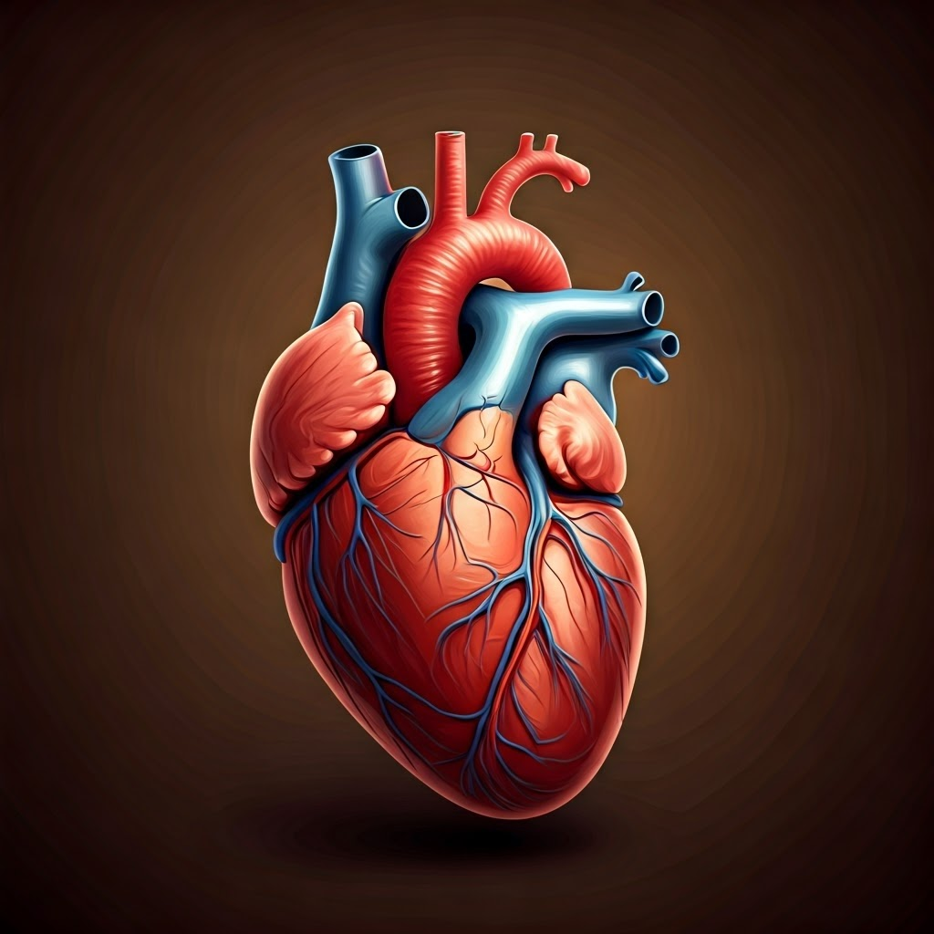Heart and vessels blending into a pill, symbolizing drug effectiveness based on genetics