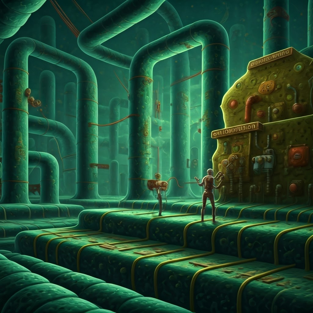 Bacterial cityscape of multiple operons with tiny workers adjusting genetic switches