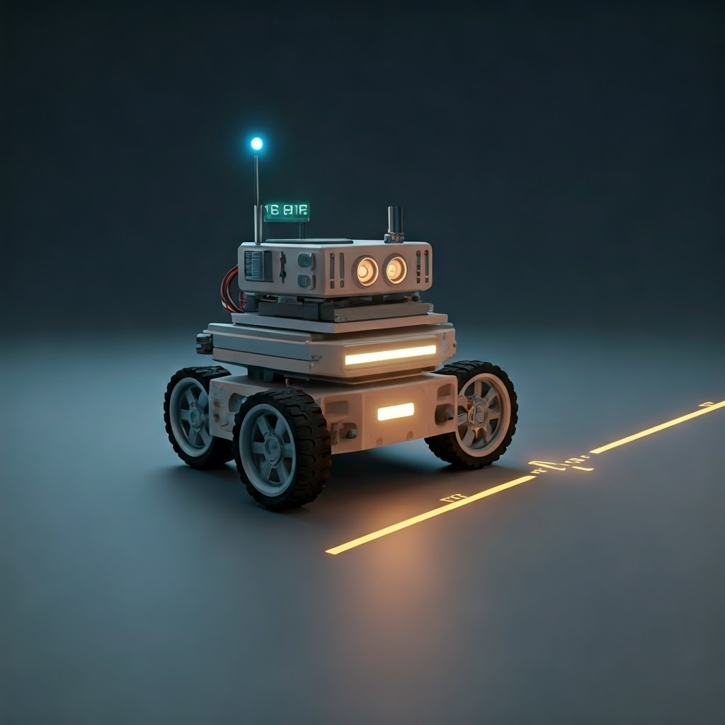 Thermostat-guided heater adjusting to reach the set temperature, visualizing closed-loop control.