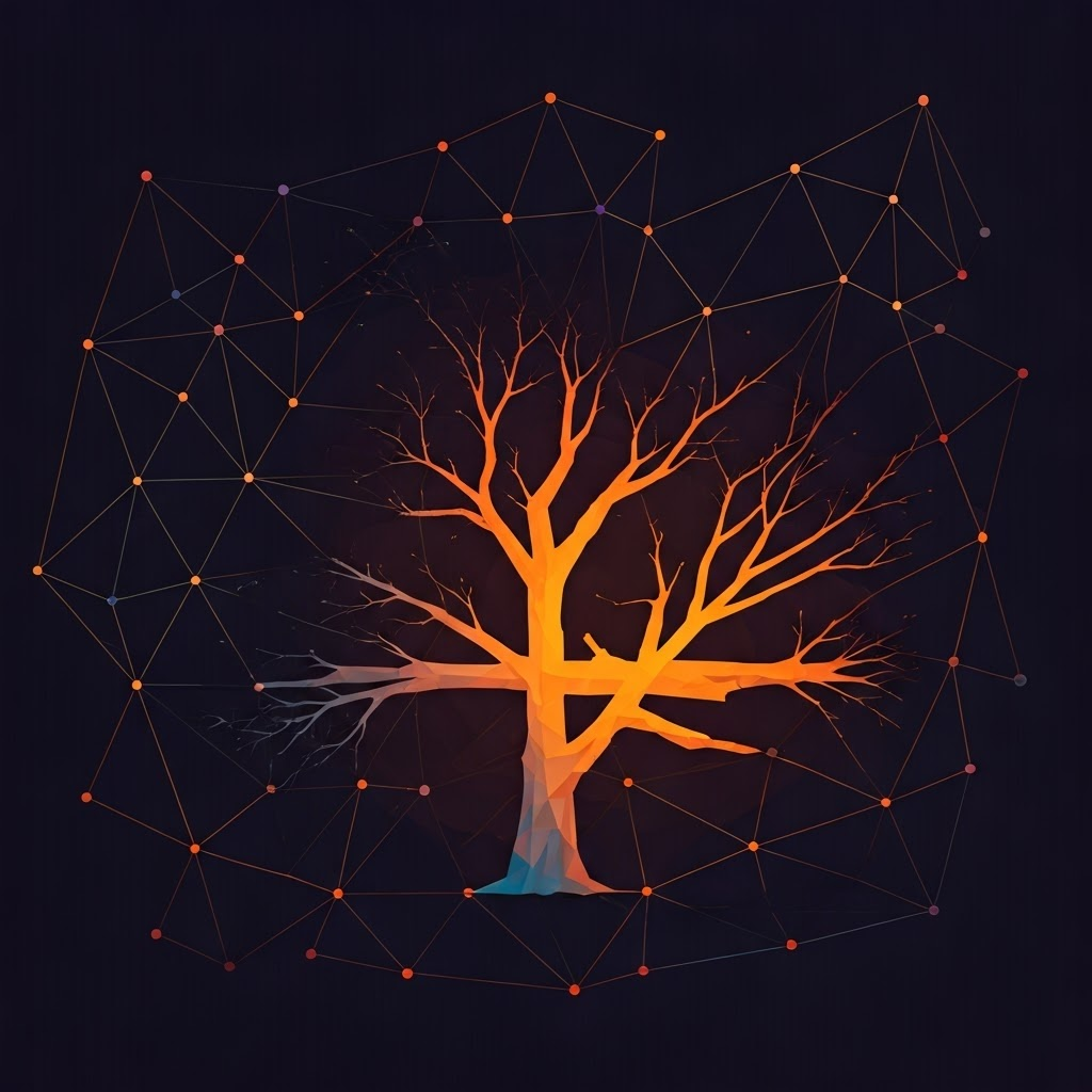 Abstract vector map of a mesh grid rerouting power around an outage