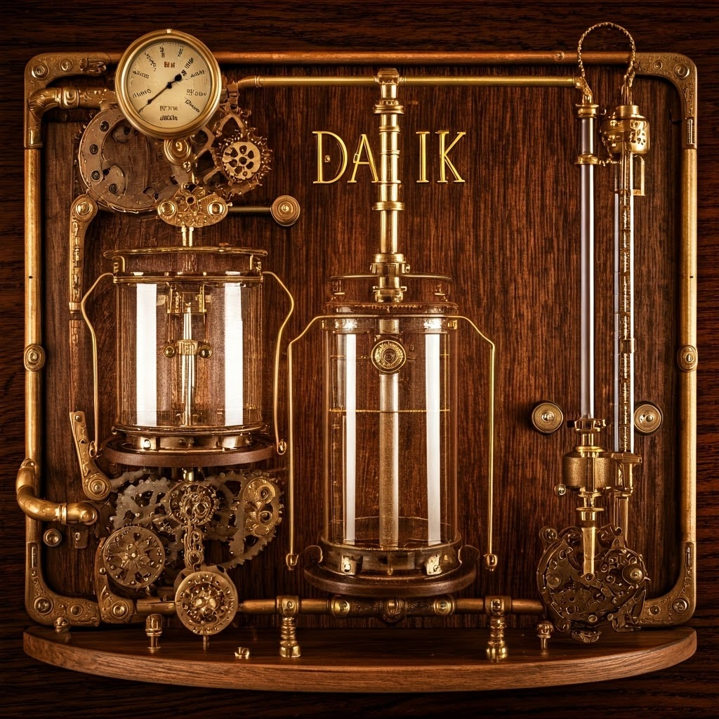 Vintage brass gears balance useful data ink against ornate decoration, highlighting the cost of clutter