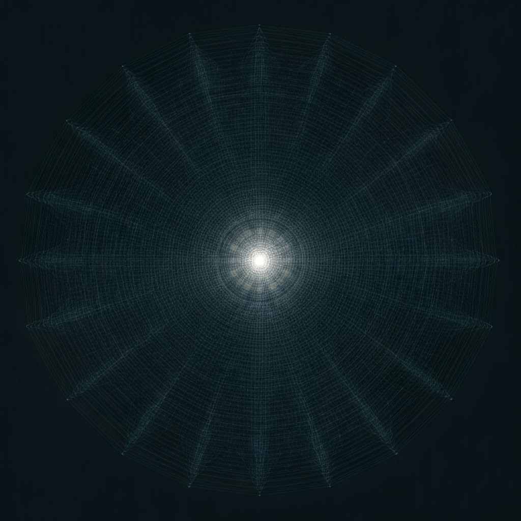 Forest floor covered in leaf litter, fungi, and a tapir walking through shadows