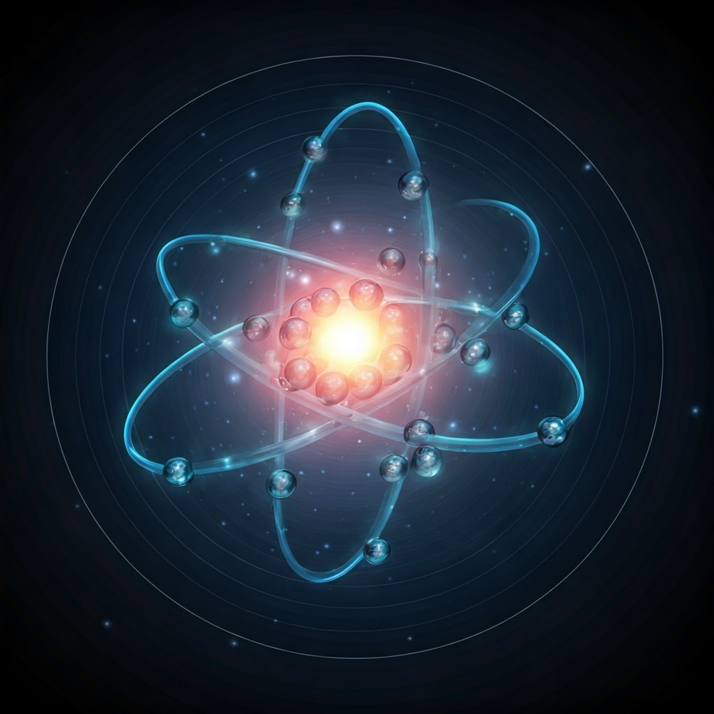 Glowing protons and neutrons link together, forming the first tiny nuclei
