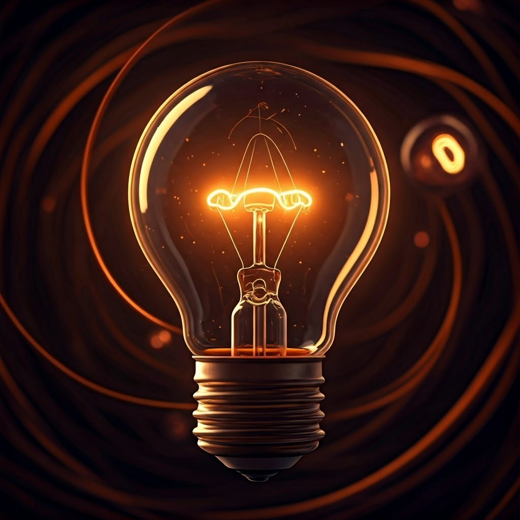 Close-up glowing filament in a vintage bulb showing heat from electrical resistance