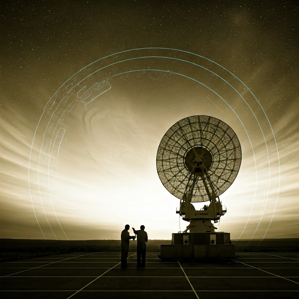 A vintage radio telescope team studies static that hides an ancient signal