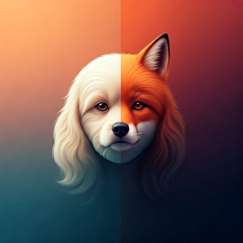 One face gradually morphs into another along a colorful gradient, illustrating smooth transitions within latent space.