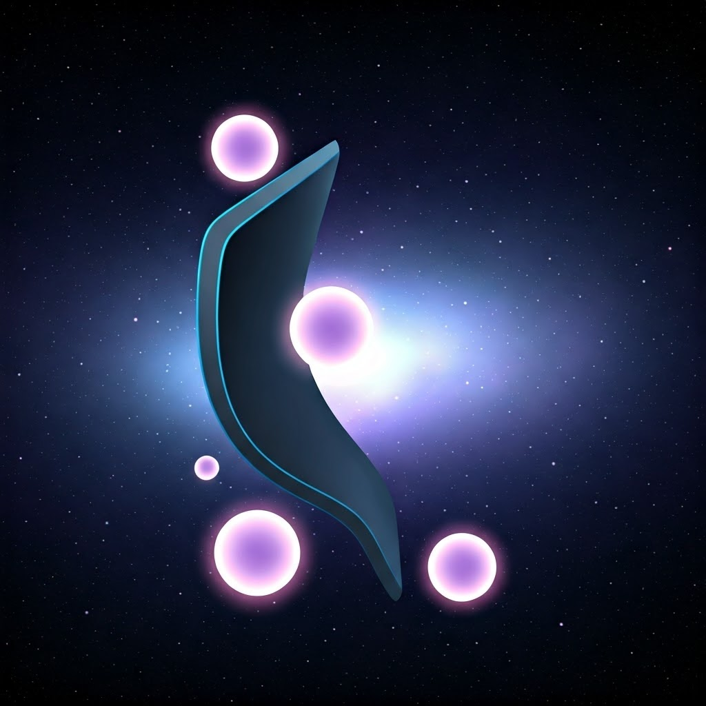 Neon dots bounce off a dark barrier while a few dim orbs slip through to open space.