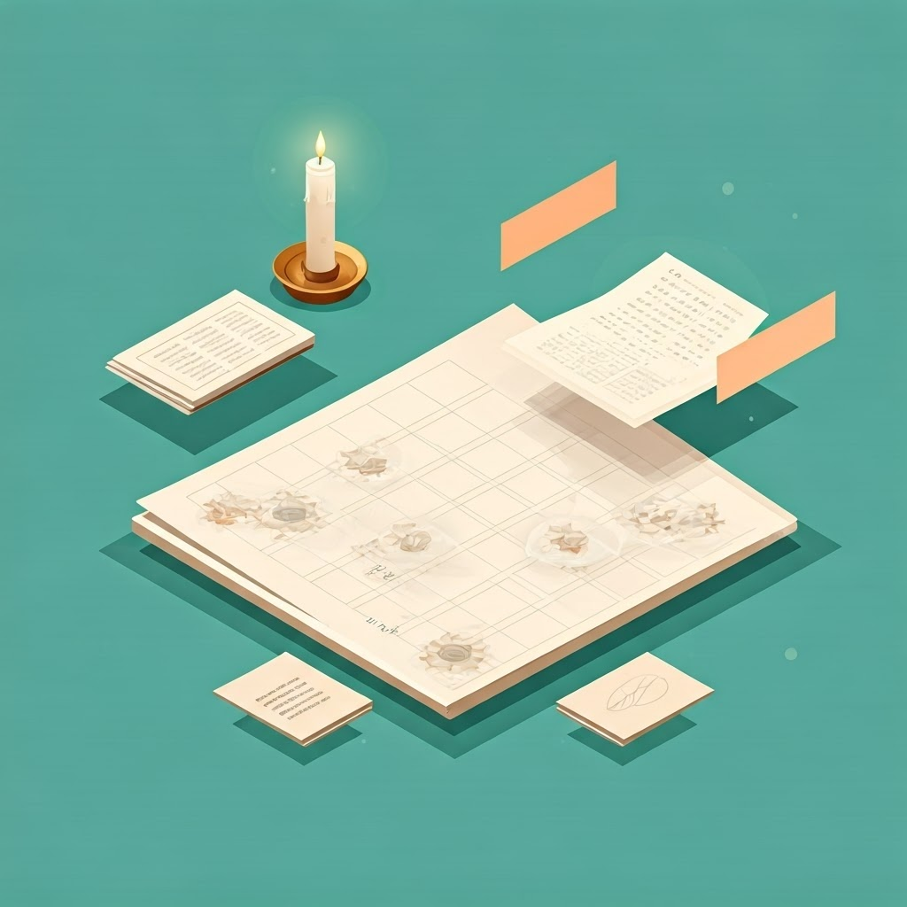 Infographic calendar shows daily prayer points Sabbath candle and liturgical seasons, turning dates into a bright sacred map.