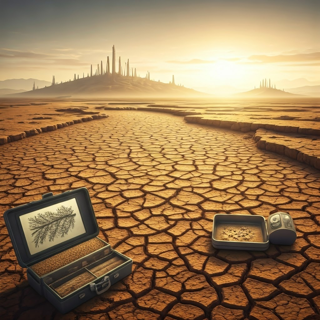 Archaeologist studies dried riverbed evidence of ancient drought in the Near East.